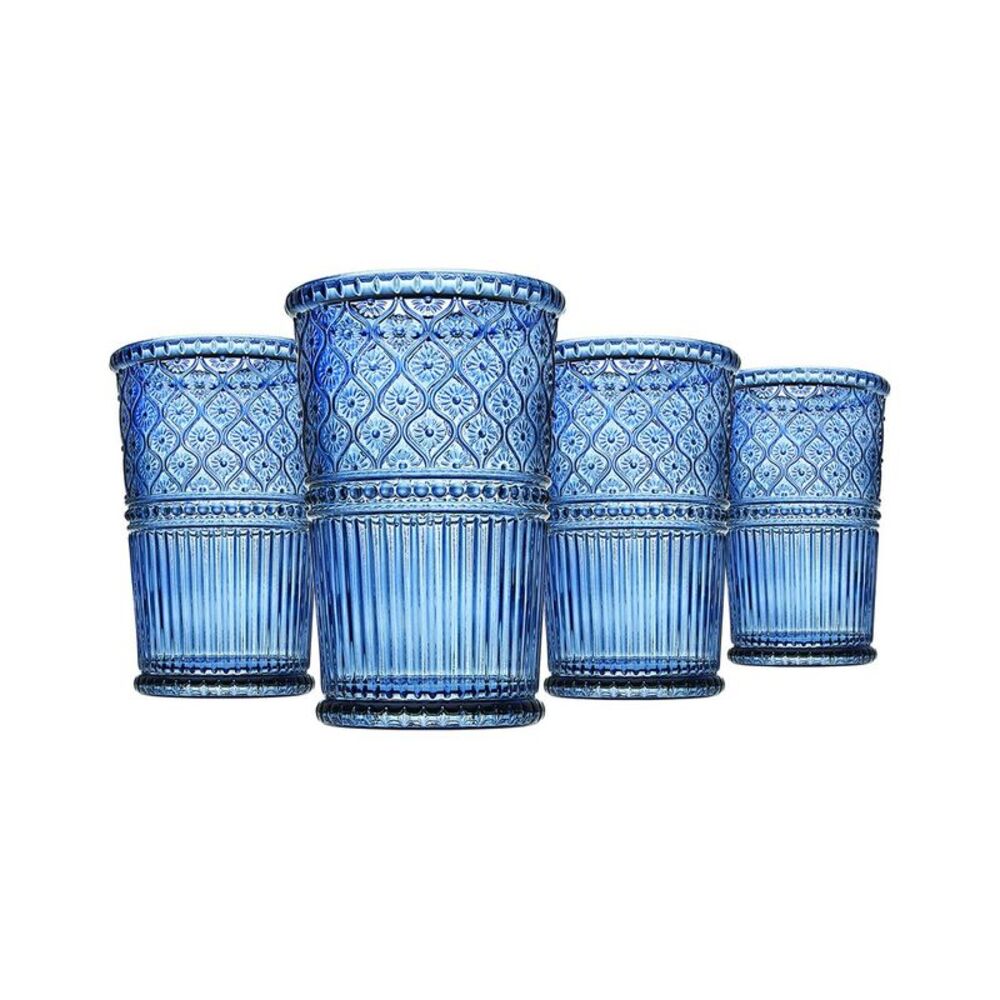 Godinger Set Of 4 Claro Tumblers, Blue